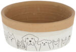 Kerbl Hungry kerámia tál fehér/barna 900ml (109869)