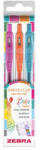 Zebra Zseléstoll készlet, 0, 33 mm, nyomógombos, ZEBRA "Sarasa Clip Boho Vibes", 3 különböző szín (COTZ99432)