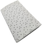 Vaganza Gumis pamut lepedő mózeskosárhoz - 38x80 +-5cm - Szürke Szívecskék (5999120540310)