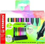 STABILO Szövegkiemelő készlet, 2-5 mm, STABILO "Green Boss Pastel", 8 db-os asztali készlet (6070/08-5) - alter