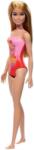 Mattel Mattel Barbie: Plajă - Păpușă cu păr blond în costum de baie roz cu model de palmier (HPV19) (97178) Papusa Barbie