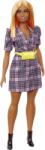 Mattel Păpușa Mattel Barbie - Fashionistas #161 - Păpușă cu sacou în carouri cu mâneci bufante (GRB53) (66407) Papusa Barbie
