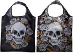  Bevásárlótáska, Összehajtható - Koponyák & Rózsák (FBAG24)
