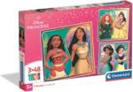 Clementoni - Puzzle 3x48 Prințesa Disney - 40 - 99 piese Puzzle