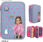 TOPModel 3 Emeletes Töltött Tolltartó Szilikon Kitűzőkkel