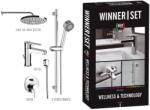 Remer Set dus incastrat Remer Rubinetterie Winner W0910315RMOI, Anti-calcar, 4 functii, palarie dus 20 cm, cartus ceramic, alama cromata (W0910315RMOI)