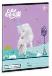 Ars Una Cute Animals: Unikornis mintás vonalas füzet - 4. osztálytól, A5