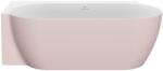 RAVAK Freedom Corner II Tec 175x86 cm stânga roz alabastru/alb (CC91600000)