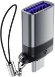 ACEFAST Adapter (J7) - OTG funkcióval, USB-ről Type-C-re, 10Gbps adatátvitel, gyors töltés - Fém Szürke Acefast