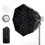 K&F Concept 40cm átmérőjű, octagonal softbox, gyorscsatlakozás, méhsejt rács, Mini Bowens csatlakozás (KF-18-0013) (KF-18-0013)