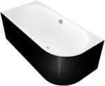SAPHO Polysan Astra L Monolith 160x75 cm black/white (33611MB)