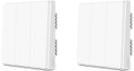 Intelligens otthoni falkapcsoló, Zigbee vezeték nélküli vezérlés, távirányító kompatibilis a Mijia HomeKit -szel, 2xno semleges 3k D1