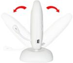 FOXMAG24 Camera Audio-Video si monitor, pentru supraveghere bebelusi, night vision, Monitorizare Temperatura, Alarma, Cantece de leagan, ecran HD XL 2 Inch, LCD, alb