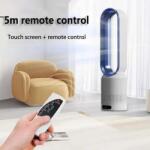 FOXMAG24 Ventilator electric, fara pale, cu 8 trepte de viteza, telecomanda, dimensiuni 58x14.5 cm, alb