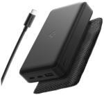 Spigen EA3030 vésztöltő USB+2 Type-C aljzat (30000mAh, 30W, PD gyorstöltő, LED jelzés + Type-C kábel) FEKETE ABA09435 (ABA09435)