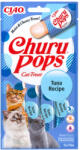 Churu Pops, Recompense Suculente cu Ton pentru pisici, 4x15g