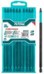 TOTAL ütvecsavarhúzó bitek, 250 mm, S2, 10 darabos készlet, ipari TACIM16T25103 (TACIM16T25103)