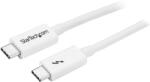 StarTech TBLT3 mM1 mW Thunderbolt 3 Apa - Apa Kábel - 1 m, Fehér