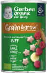 Gerber Organic bio banános málnás gabona snack, 8 hónapos kortól (35 g)