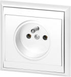ORNO Priză încastrată simplă 2P+E Luna, 16A, 250V, PT-16L, albă (O-OR-OE-7605_W)