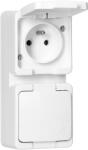 ORNO Priză dublă aparată 2x2P+E, rezistentă la stropire cu capac, verticală, IP44, SMART, albă (O-NT-6S_P_BIALY)