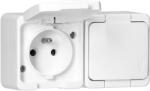 ORNO Priză dublă aplicată 2x2P+E, impermeabilă cu capac, IP44, SMART, albă (O-NT-6S_BIALY)