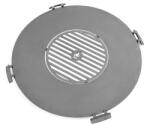 Cook King inox grill plancha fogantyúval tűzrakó tálhoz - grillráccsal/nélkül (78-102 cm) (222412)