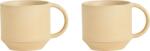 OYOY Căni pentru espresso Yuka, 110 ml, galben unt, 2 buc (L300687)