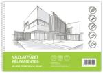 BLUERING Vázlatfüzet FÉLFAMENTES B/5 32 lap 120gr. Bluering (60425) - tonerpiac