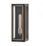 Hinkley Aplica exterior Shaw QN-SHAW-1M-BK, negru, bronz, H38, 1cm, 1xE27, IP44 (QN-SHAW-1M-BK)