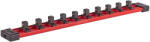 Milwaukee 3/8˝ dugókulcs tartó sín + rögzítők (4932480446) - hardtools