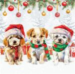 AMBIENTE Szalvéta 1db 33x33cm Funny cute Puppys, Aranyos kiskutyák