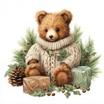 AMBIENTE Szalvéta 1db 33x33cm Cuddle Bear, Ölelgető medve