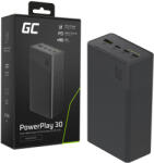Green Cell PowerPlay 30 fekete powerbank 30000mAh 22, 5W 4 port PBGC30B (36881)