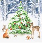 AMBIENTE Szalvéta 33x33cm 20db/csomag Winter Forest, Téli erdő