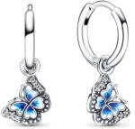 Pandora Kék pillangó karika ezüst fülbevaló - 290778C01 (290778C01)