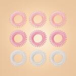 GymBeam BeastPink Set of spiral hair ties Pink