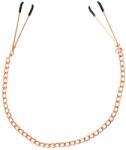 Magic Shiver Nipple Clamps with Chain - cleme pentru sfârcuri cu lănțișor, aurii