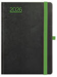 TopTimer Naptár, tervező, A5, heti, TOPTIMER, "Nero", fekete-zöld (CONKN015ZU)