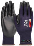 G-Tek G-TEK PosiGrip MAX 18G kötött, HPPE/nylon/spandex, PosiGripMax tenyérmártott munkavédelmi kesztyű fekete/lila 08/M