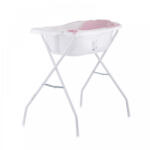 Chipolino Vela kád babatartóval és leeresztő dugóval 87cm + kádállvány - Pink