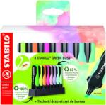 STABILO Szövegkiemelő készlet, 2-5 mm, STABILO "Green Boss Pastel", 8 db-os asztali készlet (TS6070085) - kecskemetirodaszer