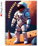 Dayliner Határidőnapló InSpiral A5 heti, fehér lapokkal Astronaut Dayliner 2026 (57806) - irodaszerpiac