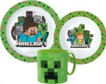  Minecraft Pixelcraft étkészlet, micro műanyag szett bögrével 265 ml (JVL33368) - kidsfashion