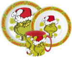  A Grincs Christmas Mischief étkészlet, micro műanyag szett bögrével 390 ml (JVL22270) - oliviashop