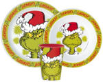  A Grincs Christmas Mischief étkészlet, micro műanyag szett, pohárral 260 ml (JVL11174) - oliviashop