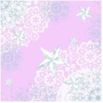Mank Karácsonyi textilhatású dekorszalvéta "Sternenschein rózsa/ezüst" 40x40 cm 50 lap/csomag