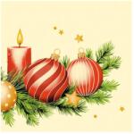 Mank Karácsonyi textilhatású dekorszalvéta "Kerstin pezsgő" 40x40 cm 50 lap/csomag