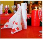 Mapelor Karácsonyi textúrált dekorszalvéta "Stars fehér" 40x40 cm - Mapelor