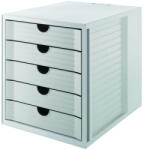 HAN Suport plastic cu 5 sertare pentru documente, HAN - gri deschis (HA-1450-11) - siscom-papetarie